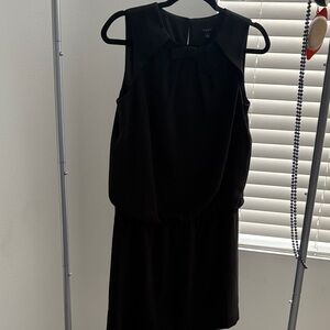 Ann Taylor Black Mini Dress with Bow Detail